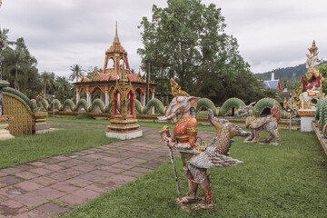 Discover the Vibrant Temple Garden adorned with Unique Statues that celebrate culture