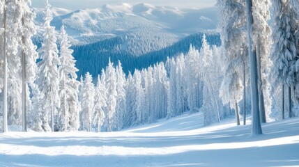 Serene Winter Landscape with Dramatic Shadows and Light