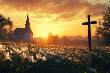 church in the sunset