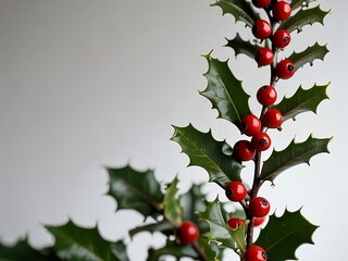 Holly leaves and berries