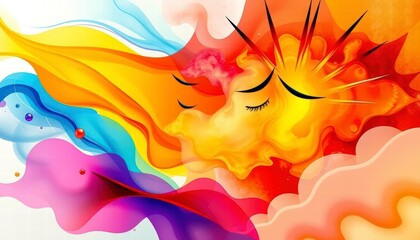 Fototapeta premium Visualization of Emotions Through Color and Form