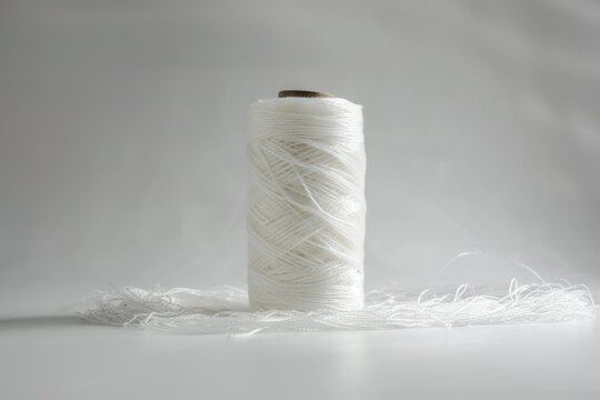 Recycled PET bottle flakes and white polyester FDY yarn.