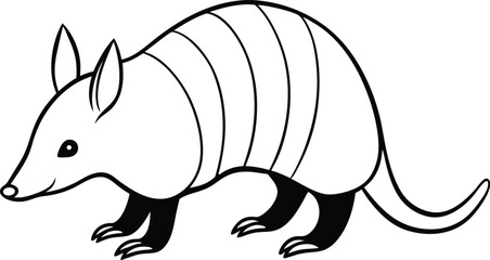 Armadillo silhouette, Texas armadillo silhouette, Tribal armadillo silhouette