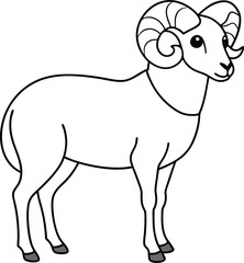 bighorn sheep silhouette (8).eps