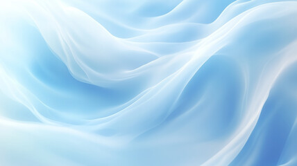Fototapeta premium Serene Flowing Waves Background with Soft Blue and White Gradient Layers, powerpoint presentation, texture backgrounds and web banners design
