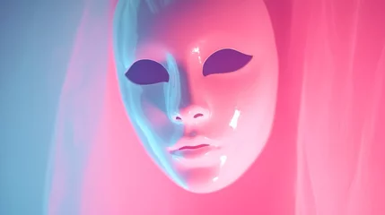 Abstract Mask with Soft Light on White Background © AizayStock