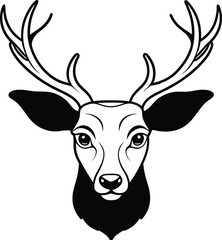 deer head line arts, Deer Head Silhouette, Deer Head Vector Art, Deer Head Illustration