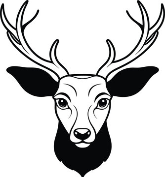 recommend clip art: deer head line arts, Deer Head Silhouette, Deer Head Vector Art, Deer Head Illustration