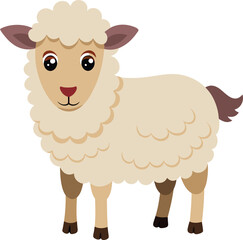 Simple and cute sheep illustration set