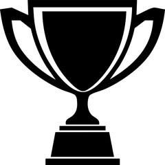 Silhouette of a trophy symbolizing victory and achievement.