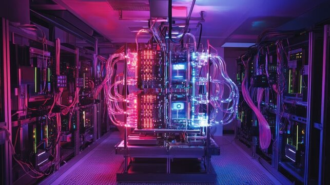 Advanced cooling system for a high-performance computer in a data center.