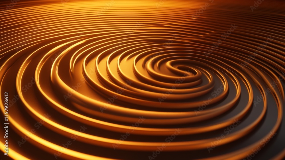 Poster concentric circle pattern with soft light reflections