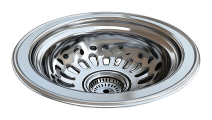 Kitchen Sink Strainer for Easy Draining - Isolated on White Background