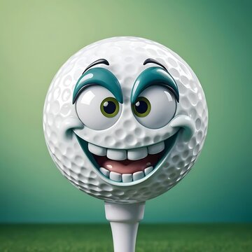 A Hilarious Golf Ball with a Mischievous Grin