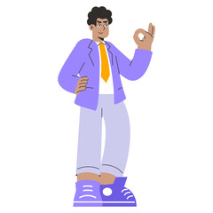 Businessman. Flat Vector Illustration