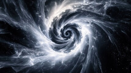 Abstract swirling vortex of light and dark.