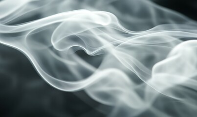 Smoky tendrils curling in abstract forms, each line distinct in soft grayscale tones.