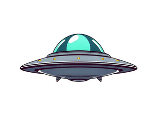cartoon ufo spaceship on a transparant background