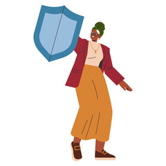 Businesswoman. Flat Vector Illustration