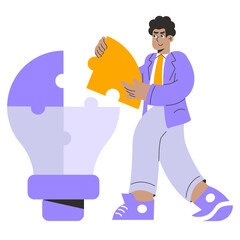 Businessman. Flat Vector Illustration