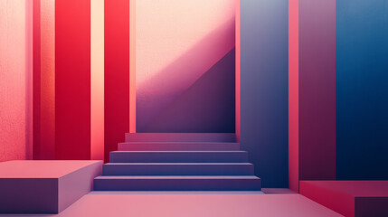 stairs in a geometric interior