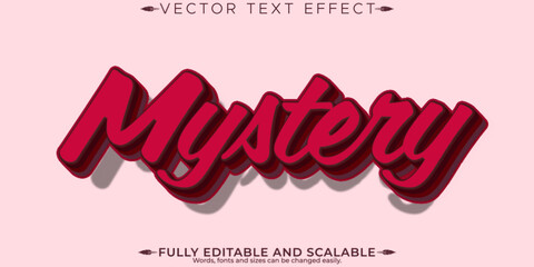 Mystery editable text effect, editable secret and detective text style