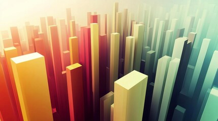 Obraz premium Bright Serene Flat Design Management Concept