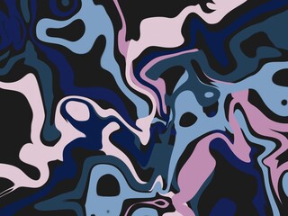 Stylish abstract background with flowing pastel and dark blue marble effect