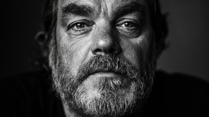 Black and White Artistic Portrait of a Man