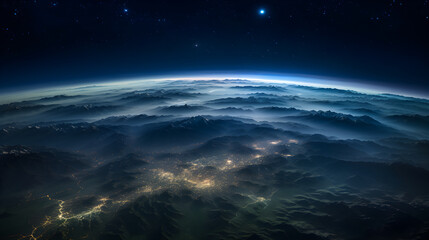 Obraz premium Pristine View of Earth’s Mesmerising Beauty from Unraveling Infinity of Space