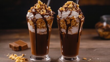 High-Contrast Hot Chocolate Treats with Toppings