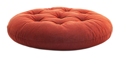 Meditation Cushion Isolated on White Background - Mindfulness Accessory