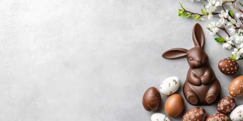Enjoy a festive Easter display with delightful chocolate bunnies and colorful eggs to brighten your celebration and create lasting memories with family and friends during this joyous occasion