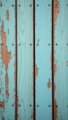 Weathered wooden planks with peeling paint and natural texture on a wooden background for a cozy atmosphere, vintage, coastal, comfort