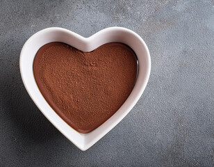 heart shaped mocha mousse dessert