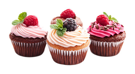 Freshly Baked Muffin Treat Isolated on White Background