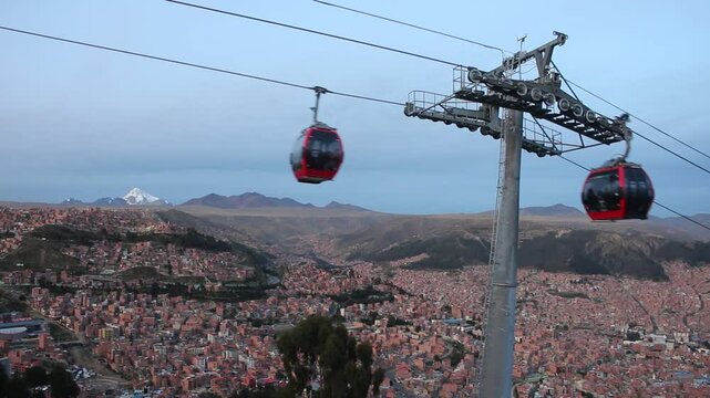 Panoramic view of La Paz city in Bolivia