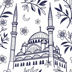 Fototapeta premium illustration of mosque