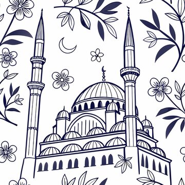 illustration of mosque