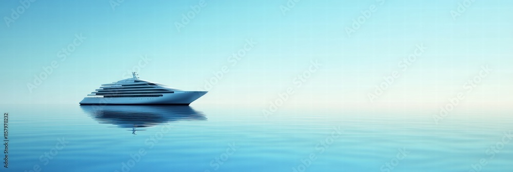 Aufkleber luxury cruise ship sails serenely across tranquil waters for an unforgettable getaway experience on 