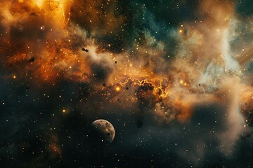 Fototapeta premium Background of galaxy and stars 