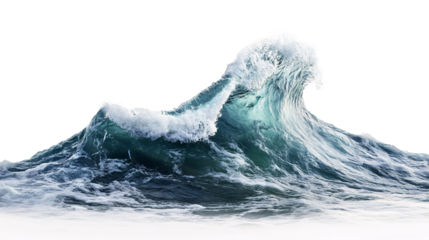 Ocean Isolated on White Background - Vast Water Body