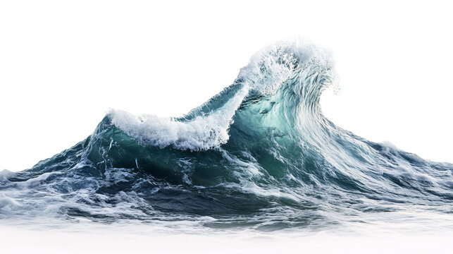 Ocean Isolated on White Background - Vast Water Body