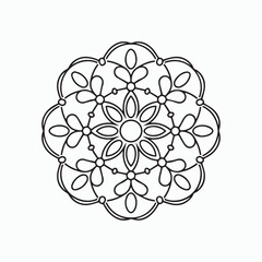 abstract mandala flower illustration