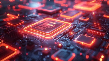 Obraz premium Develop a collection of neon corporate symbols, featuring shining company