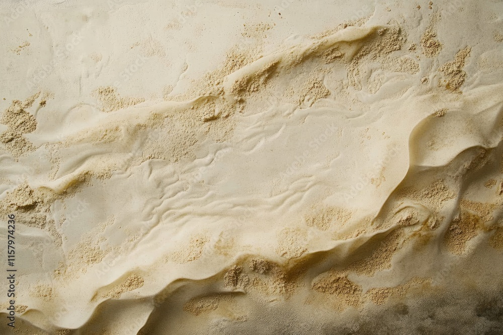 Poster textured sand surface with wave-like patterns and subtle color variations.