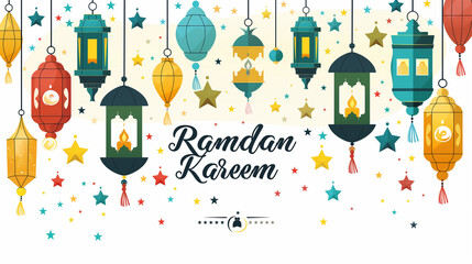 Ramadan 2025 WILL produce vector illustration poster template created by AI