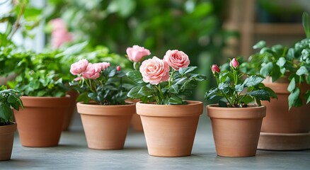 flowers in pots