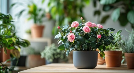 Naklejka premium pots on the windowsill