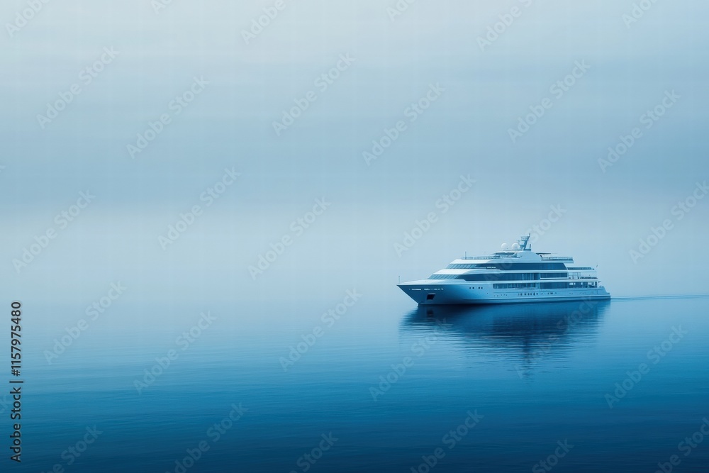 Aufkleber luxury cruise ship sailing smoothly on a calm sea with scenic views and tranquil atmosphere. generat